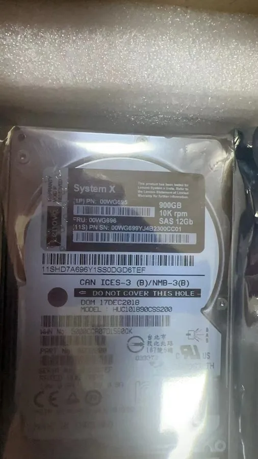 Жёсткий диск Lenovo / IBM 00WG696 00WG695 00WG699 900GB 10K 2.5" SAS 12G HDD Har