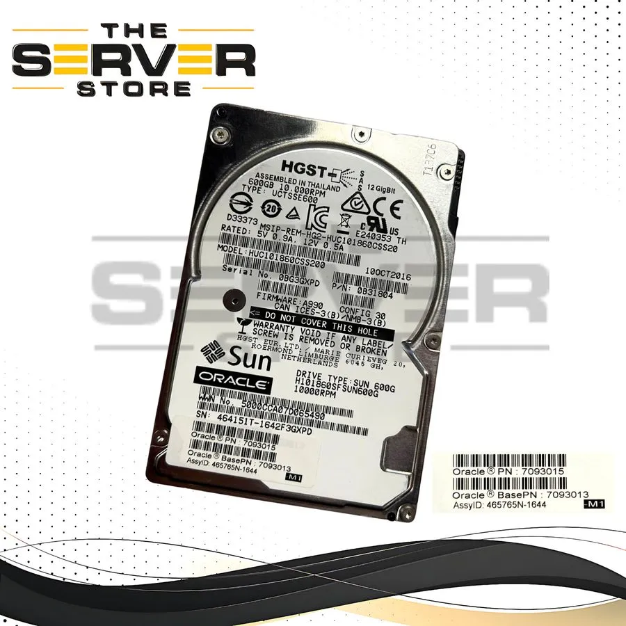 Жёсткий диск SUN Oracle 600GB 10K 12GBPS SAS 2.5'' HDD HGST HUC101860CSS200