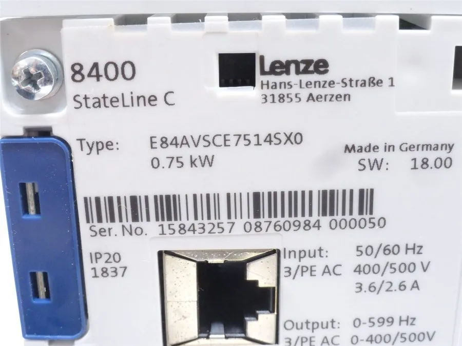 Частотный преобразователь Lenze 8400 StateLine C E84AVSCE7514SX0 Inverter Drive 