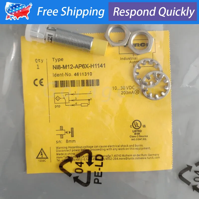 Датчик приближения Turck Ni8-M12-AP6X-H1141 Inductive Proximity Sensor, 8mm, 10-