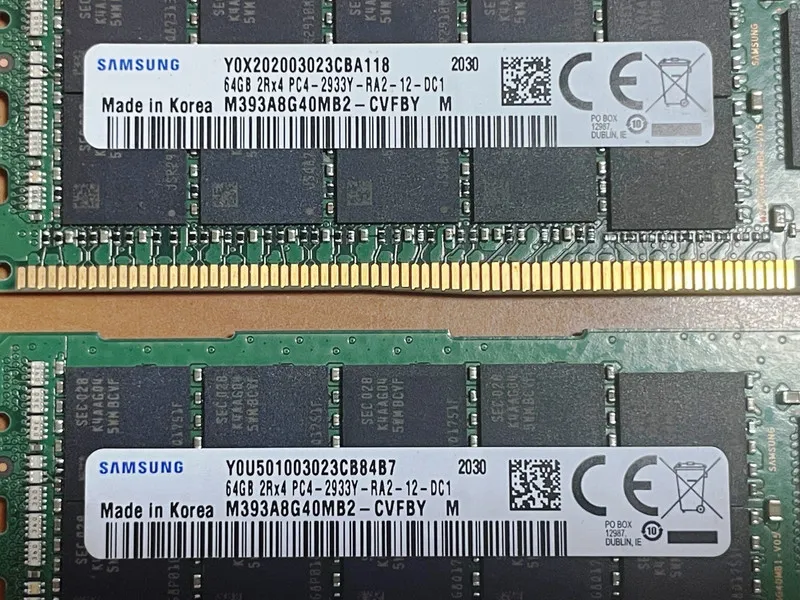 Модуль памяти Samsung 64GB DDR4-2933 ECC RDIMM Server RAM 2Rx4 M393A8G40MB2-CVFB