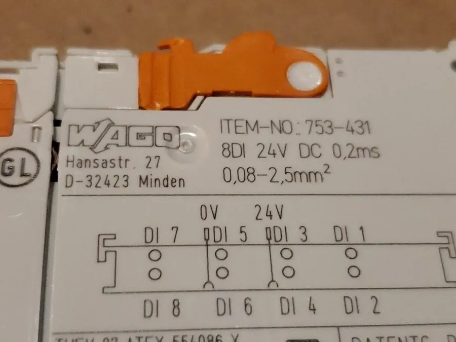 Модуль ввода-вывода Wago 753-431 8CH Digital Input I/O Module 24VDC CAGE CLAMP D
