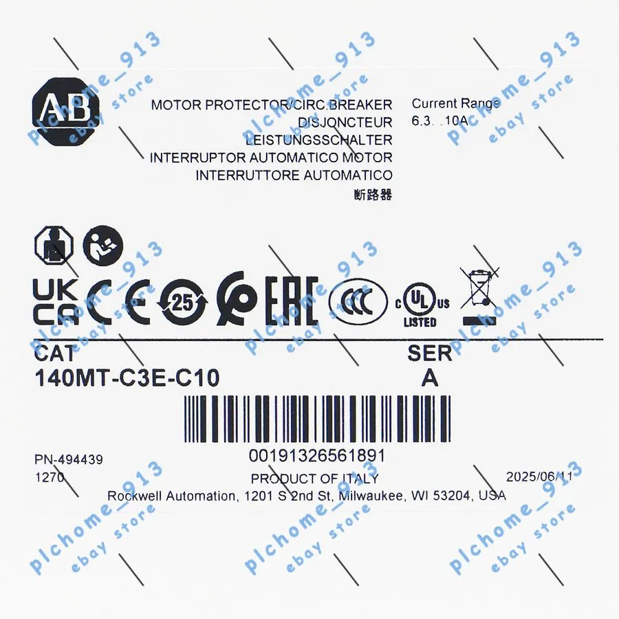 Автоматический выключатель AB 140MT-C3E-C10 Motor Protection Circuit Breaker, C