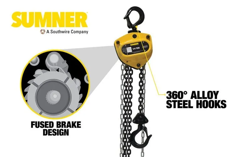 Таль Sumner Pcb025C10 1/4 Ton Chain Hoist 10 Ft — фото лота 2