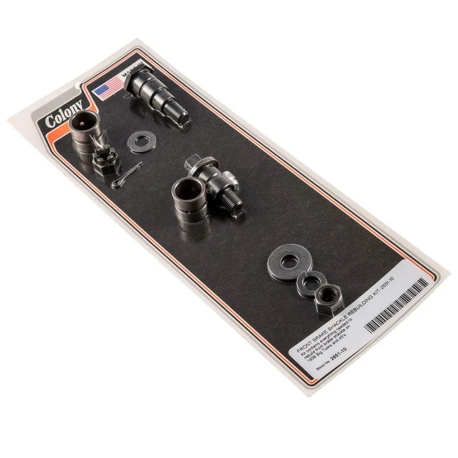 Такелажная скоба FRONT BRAKE SHACKLE REBUILD KIT Harley Knucklehead Flathead UL — фото лота 1
