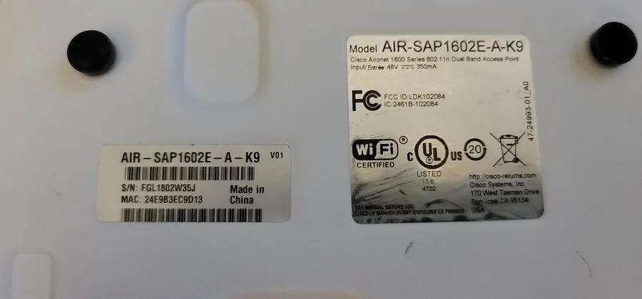 Точка доступа Wi-Fi Cisco AIR-SAP1602E-A-K9 Aironet 1600 Series Access Point — фото лота 2