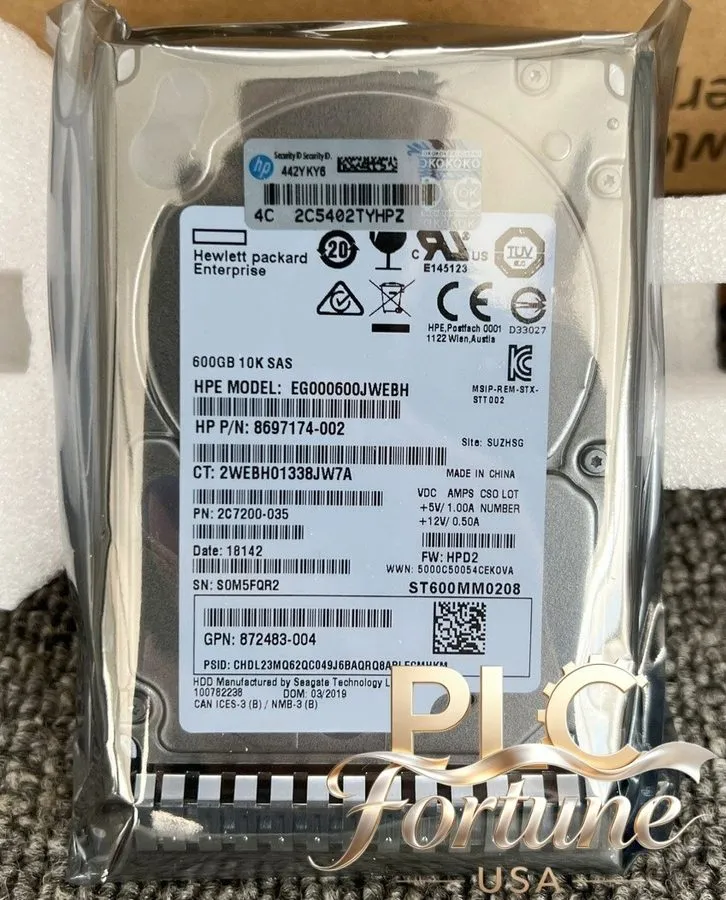 Жёсткий диск HPE 600GB 872477-B21 872736-001 10K SAS 12Gb/s 2.5 Inch 512e DS Ent