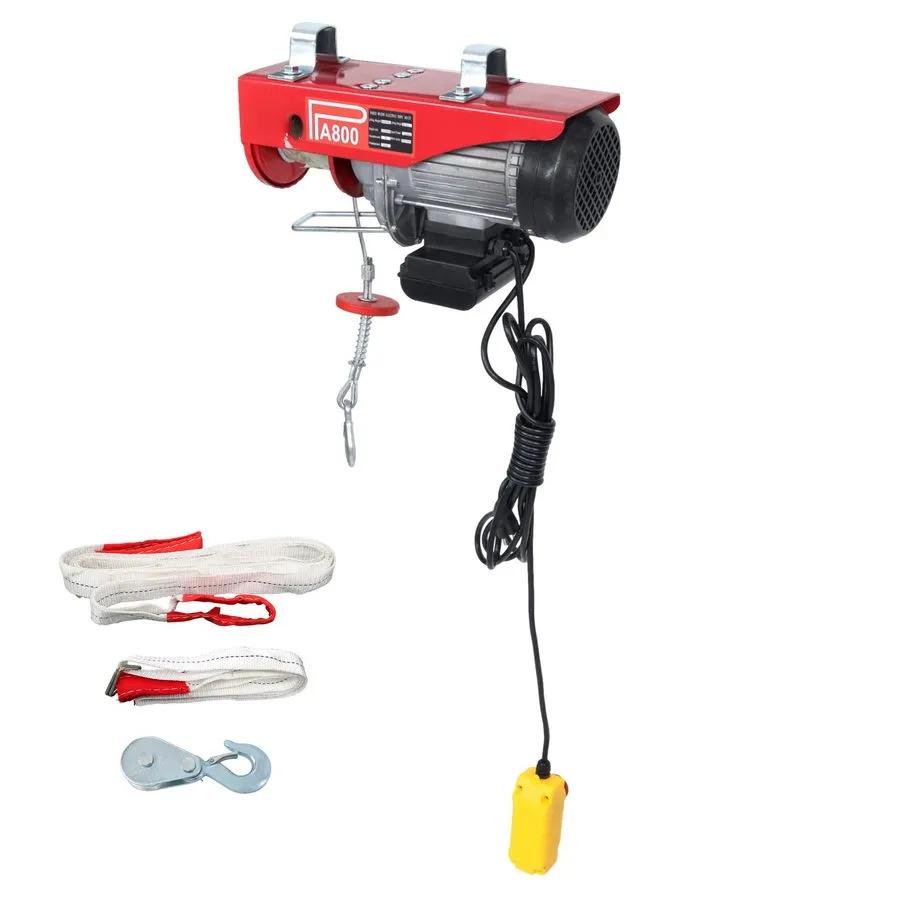 Таль 2200lbs Mini Electric Hoist 14ft/4.2m Wired Remote Control 1600W Crane Winc