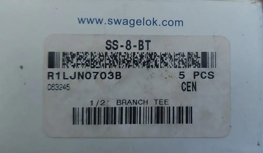 Фитинг CAJON SWAGELOK SS-8-BT STAINLESS STEEL PIPE FITTING — фото лота 1