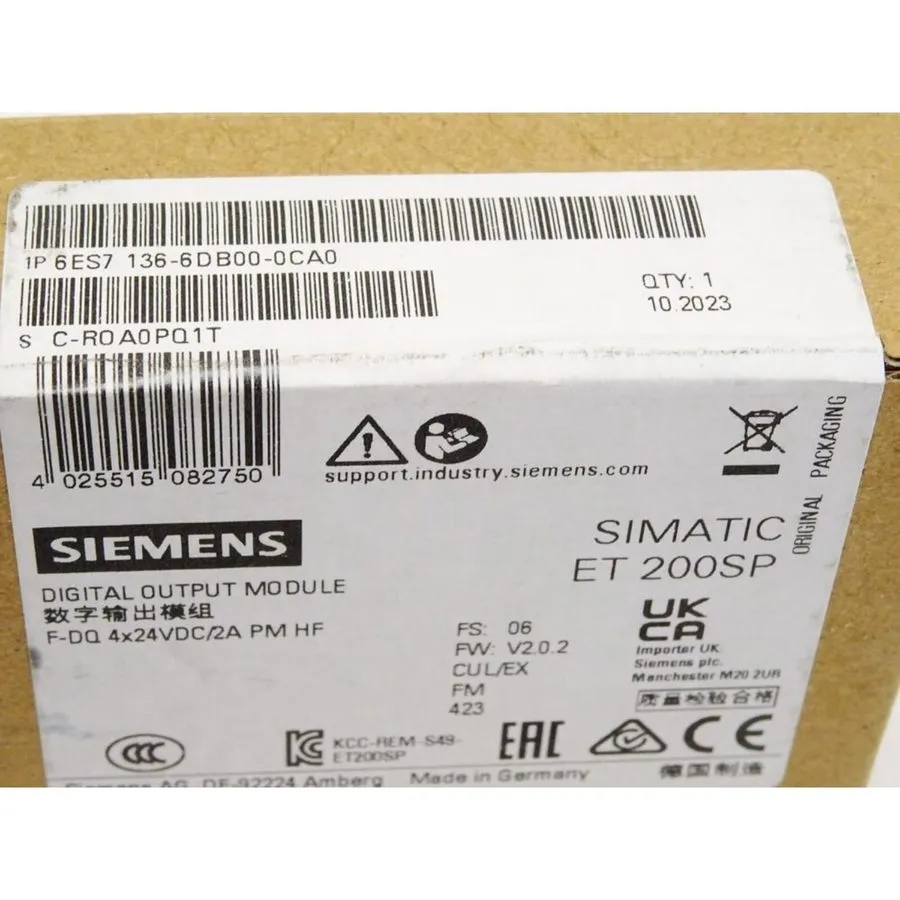 Модуль ввода-вывода Siemens 6ES7136-6DB00-0CA0 SIMATIC ET 200SP