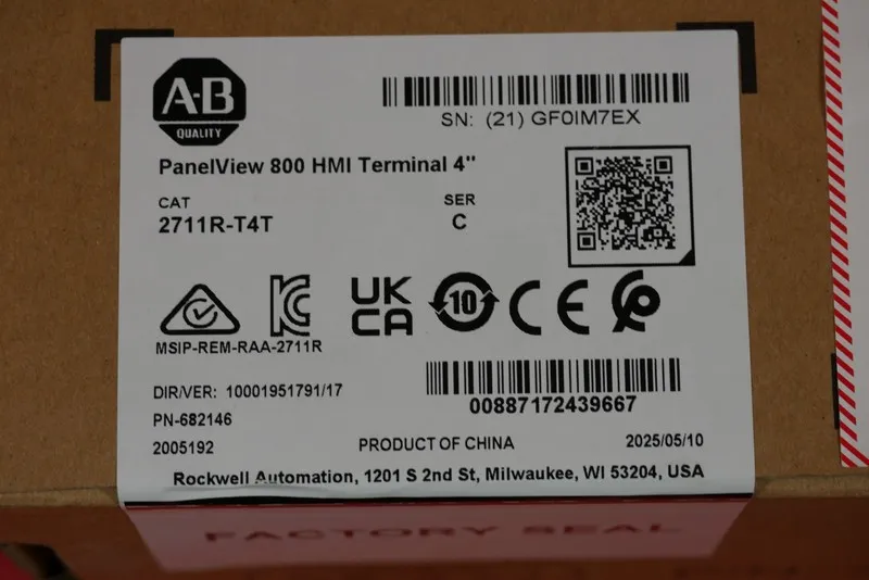 Панель оператора Allen-Bradley 2711R-T4T PanelView 800 HMI Terminal 4" US Fre — фото лота 1