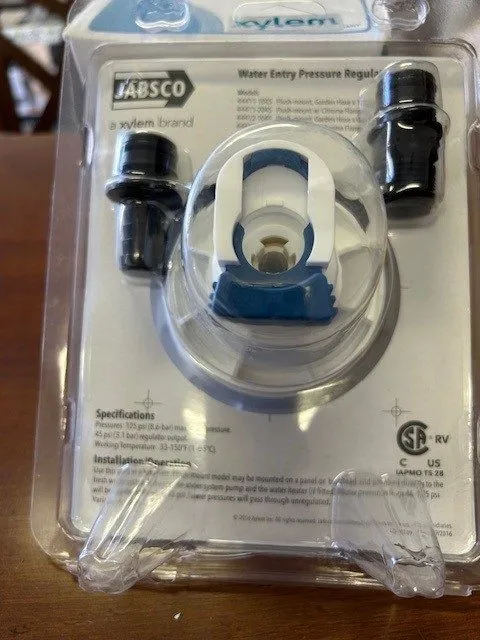 Трубопроводная арматура Jabsco Water Pressure Regulator Flush Mount White 44412-