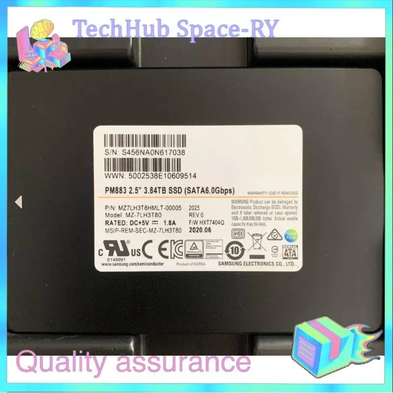 SSD-накопитель Samsung PM883 3.84TB SSD 2.5" SATA 3.0 6Gbps MZLH3T8HMLT-00005
