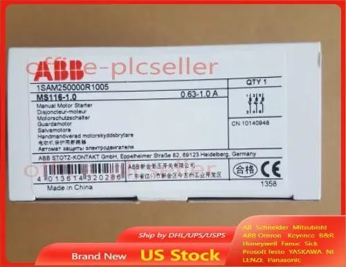Автоматический выключатель ABB MS116-1.0 (0.63-1.0A) Motor Protection Circuit Br
