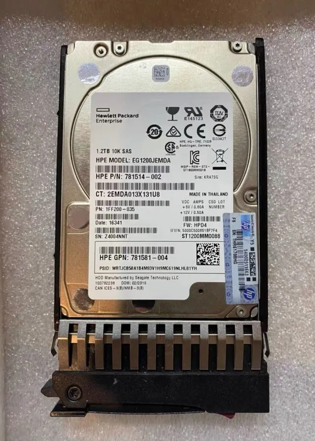Жёсткий диск HPE 785079-B21 785415-001 1.2TB 2.5"SAS 10000RPM 10K 12G Sealed HDD