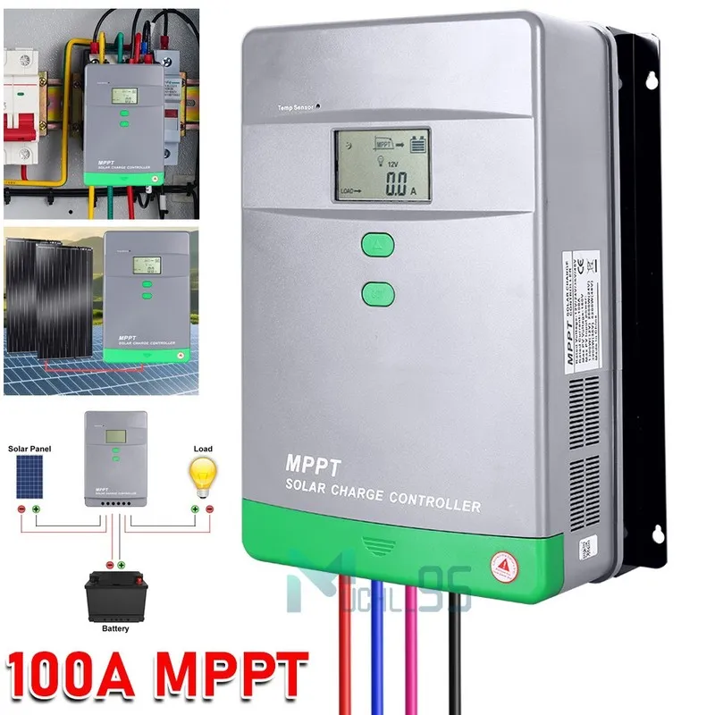 Аккумулятор 5200W 250V 100A MPPT Solar Charge Controller 12V/24/36/48V LCD Batte