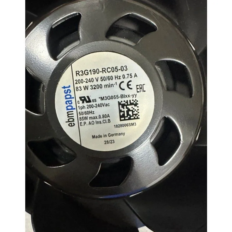 Вентилятор R3G190-RC05-03 Centrifugal Fan 230VAC 50Hz 0.75A 83W 3200RPM 410CFM B