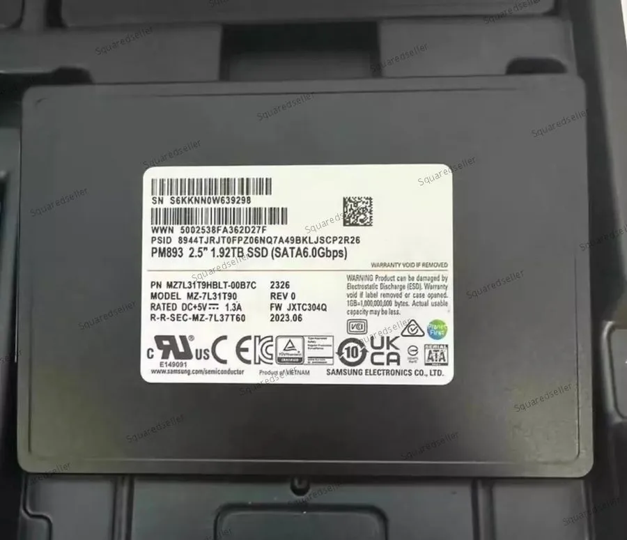 SSD-накопитель Samsung PM893 1.92TB SSD 2.5" SATA 6Gbps MZ-7L31T90 MZ7L31T9HBLT-