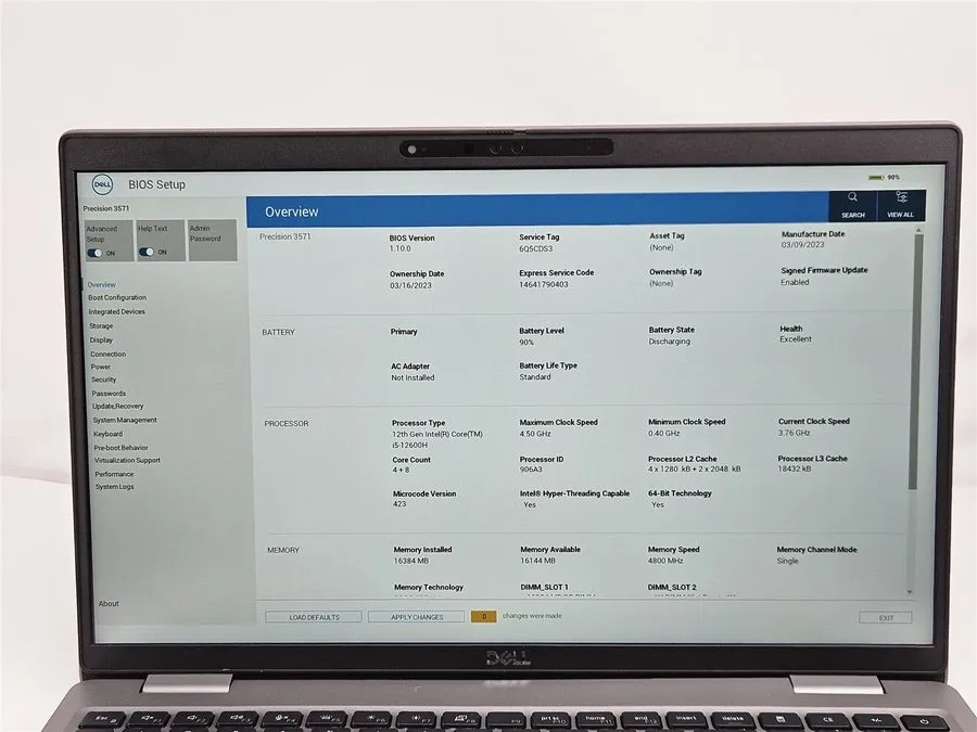 Рабочая станция Dell Precision 3561 Workstation i7-11850H 8GB 256GB SSD Quadro T