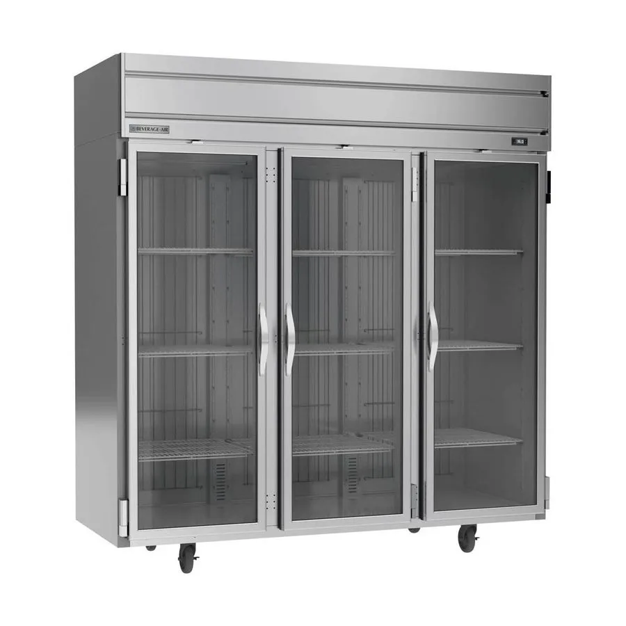 Холодильный шкаф Beverage Air HR3HC-1G, 78" 3-Section Reach-In Refrigerator w/ 3 — фото лота 1