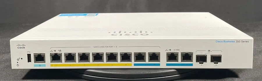 Коммутатор Cisco CBS350-8MGP-2X 8‑Port Managed MGig PoE+ 2.5G + 10G Uplink Switc