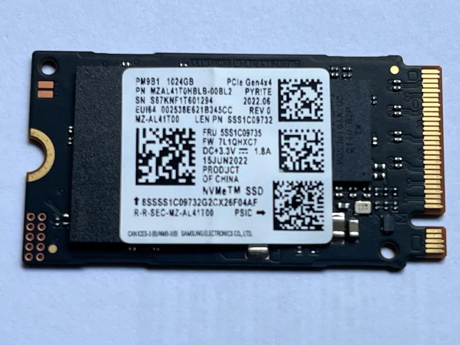 Запчасть для ноутбука Samsung PM9B1 MZ-AL41T00 1TB M.2 2242 NVMe PCIe Gen4x4 SSD