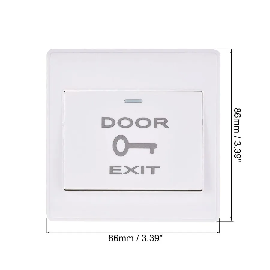 Коммутатор Push to Exit Button Release Switch PC Panel 86mmx86mm 12V 3A White