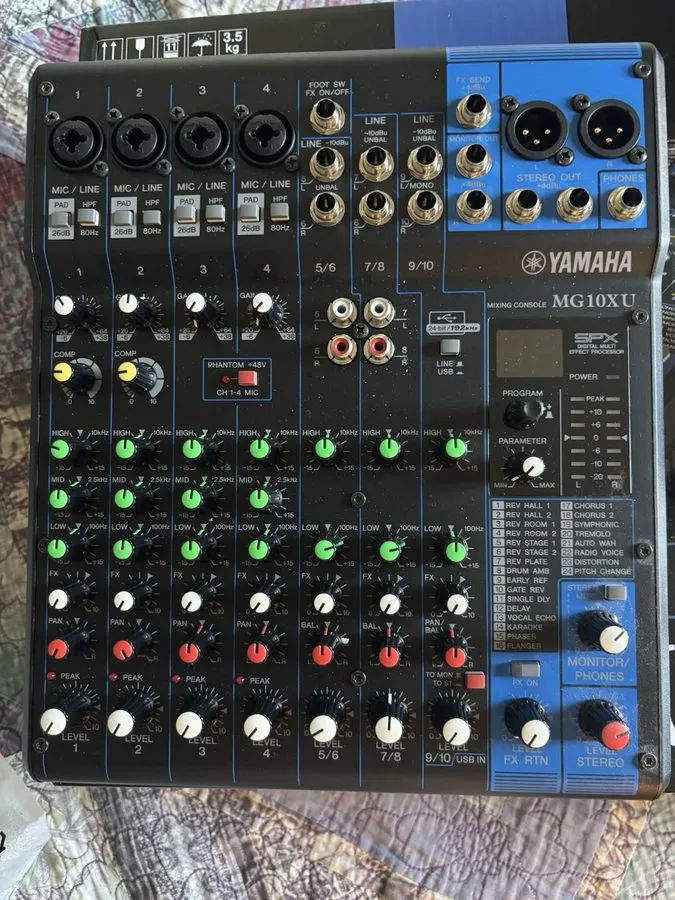 Микшерный пульт YAMAHA MG10XU Analog Mixing Console Audio Interface Mixer Effect
