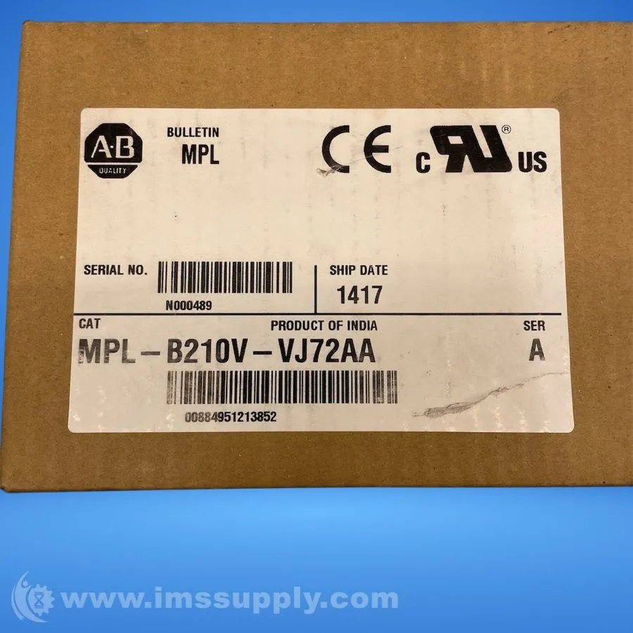 Серводвигатель Allen Bradley MPL-B210V-VJ72AA Servo Motor 460v, 8000 RPM