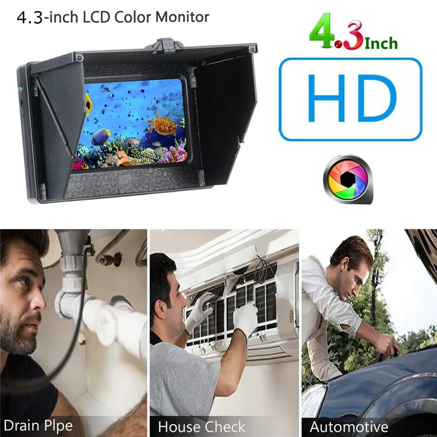 Камера для телеинспекции труб Drain Sewer Camera Pipe Inspection Camera 1200TVL 