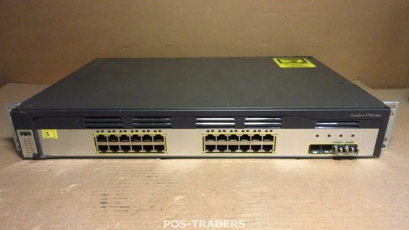Коммутатор Cisco WS-C3750G-24TS-E1U 24 Port Ethernet Gigabit Switch. 90 Day's . 