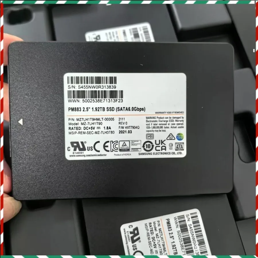 SSD-накопитель MZ7LH1T9HMLT-00005 Samsung PM883 1.92TB SATA 6Gbps RI 2.5" SSD MZ