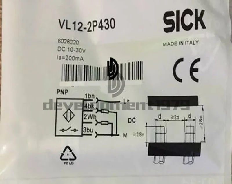 Фотоэлектрический датчик SICK VL12-2P430 6026220 Photoelectric Sensor 10-30V M12