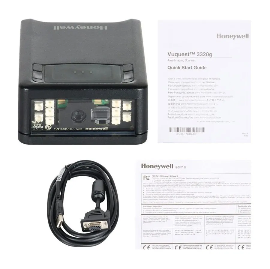 Сканер штрих-кода Honeywell 2D 3320G-2USB-0 with USB port Hand free Barcode Scan