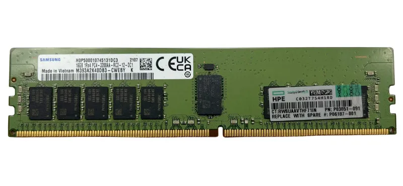 Модуль памяти Samsung 16GB DDR4 3200MHz ECC 1Rx4 REG RDIMM SERVER M393A2K40DB3-C — фото лота 1