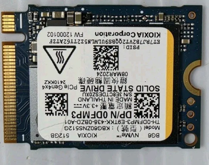 SSD-накопитель KIOXIA 512GB GEN 4x4 NVMe PCIe M2 SSD KBG60ZNS512G DELL 0DFMP3