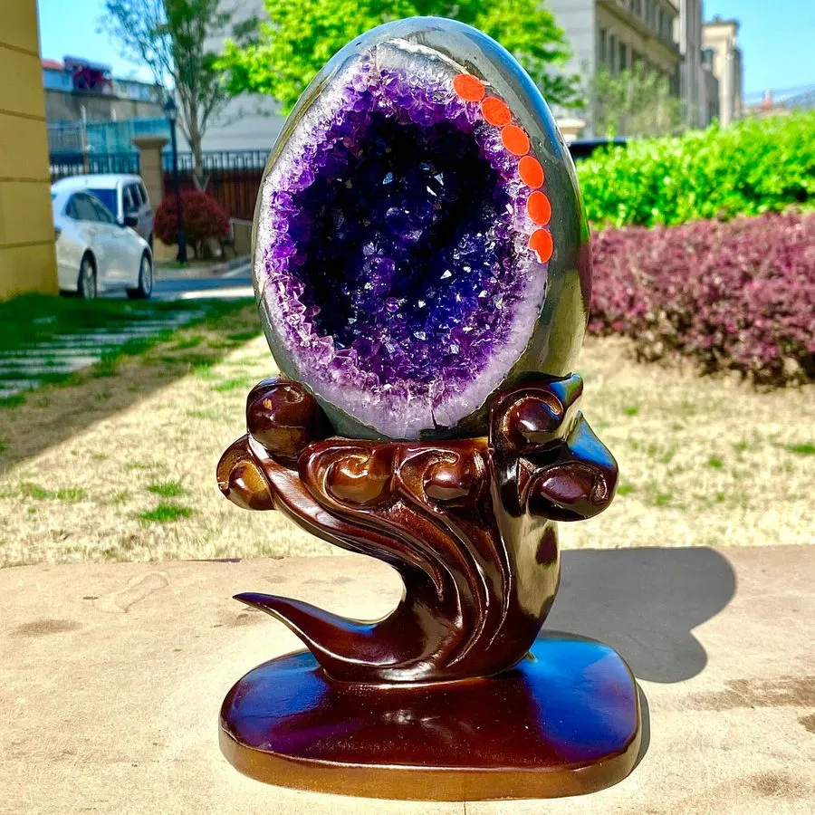 Лабораторный прибор 8.14LB Rare Uruguayan amethyst dragon egg cave decoration+ba