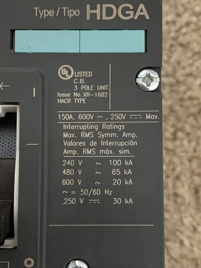Автоматический выключатель Siemens NDX3B100 NDGA 100 Amp 600 VAC Circuit Breaker — фото лота 1