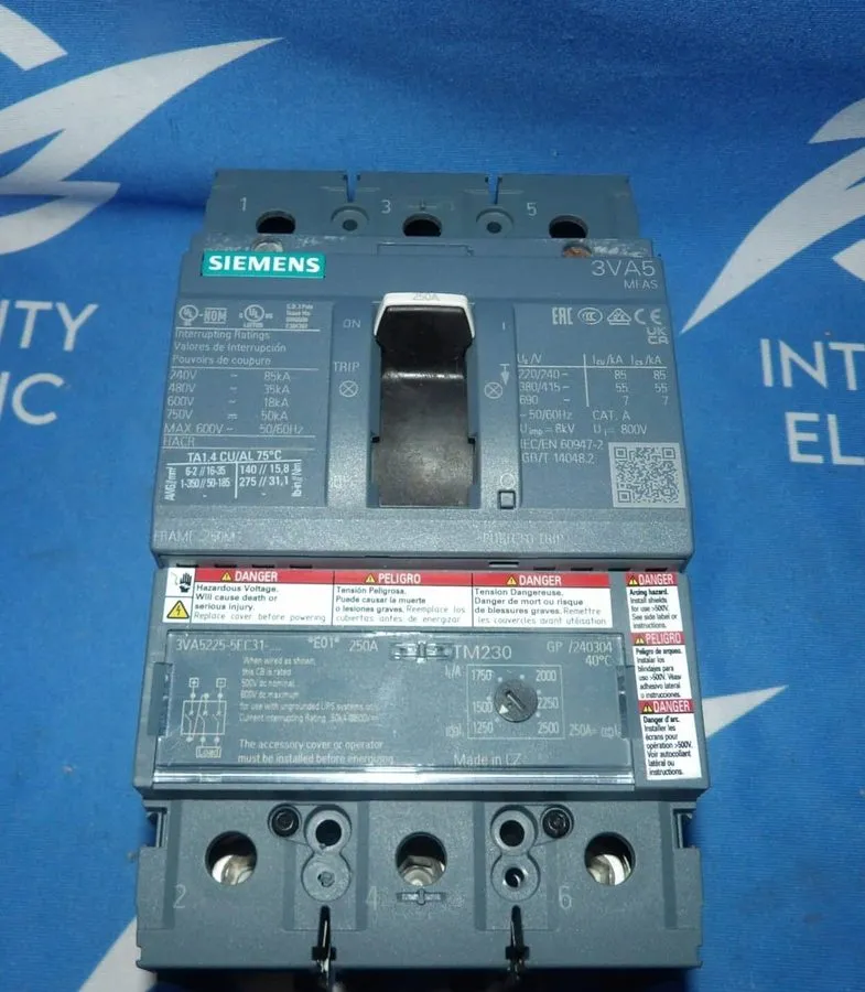 Автоматический выключатель 3VA5225-5EC31-0AA0 Siemens 250a 3P 480v Breaker repla