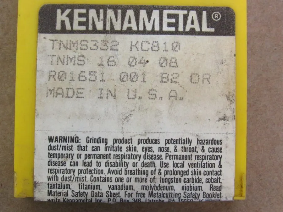 Режущий инструмент Kennametal Turning Insert : TNMS332 K21, Carbide 1161014