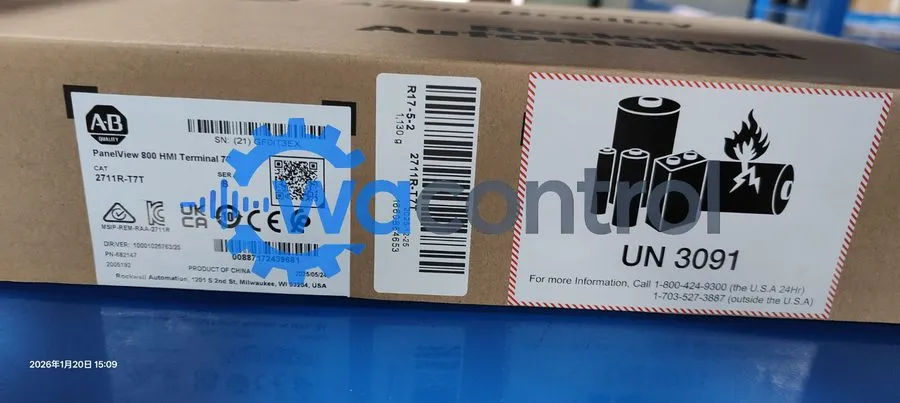 Панель оператора 2025 ALLEN BRADLEY 2711R-T7T /B PANELVIEW 800 HMI TERMINAL 7"