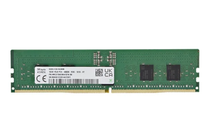 Модуль памяти Hynix 16GB PC5-4800B-R 1Rx8 EC8 HMCG78AEBRA107N 3 Year — фото лота 1