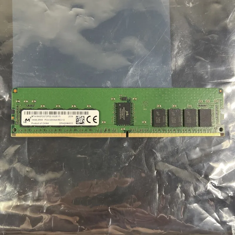 Модуль памяти Micron 16GB 2Rx8 PC4-3200AA DDR4 MTA18ASF2G72PDZ-3G2E1TI ECC