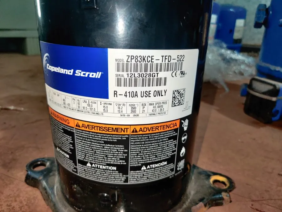 Компрессор ZP83KCE-TFD-522 Copeland Scroll Compressor — фото лота 2