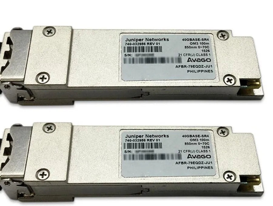 Трансивер 4x Juniper 740-032986 QFX-QSFP-40G-SR4 40Gbps OM3 850nm Avago AFBR-79E