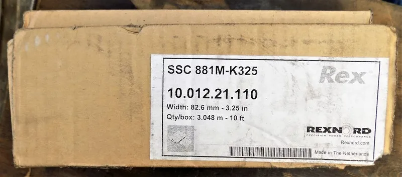 Конвейер REXNORD SSC 881M-K325 Stainless Steel Conveyor Chain 3-1/4" Wide X 120" — фото лота 2