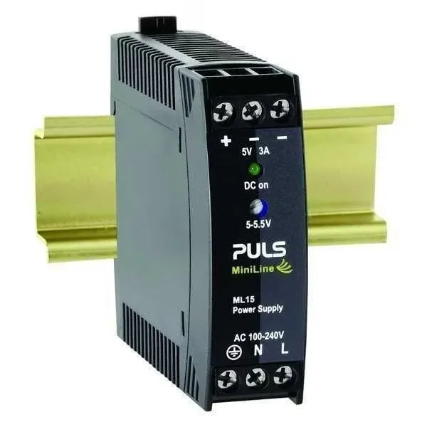 Блок питания Puls Power Supply, 100/240V AC, 5/5.5V 15 W, 3 A, DIN Rail ML15.051