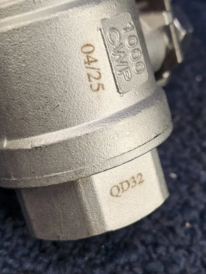 Клапан BII Series SSBV304 V1651: 2" Full Port 304 Stainless Steel Ball Valve, Le