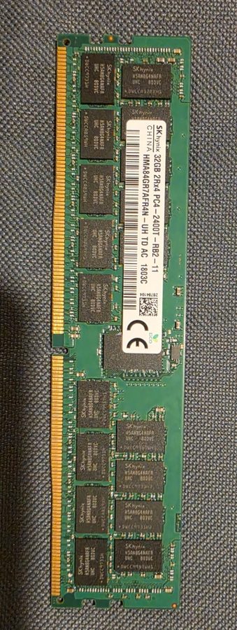 Модуль памяти SK hynix 32GB DDR4 Server RAM 2Rx4 PC4-2400T Registered ECC HMA84G — фото лота 2