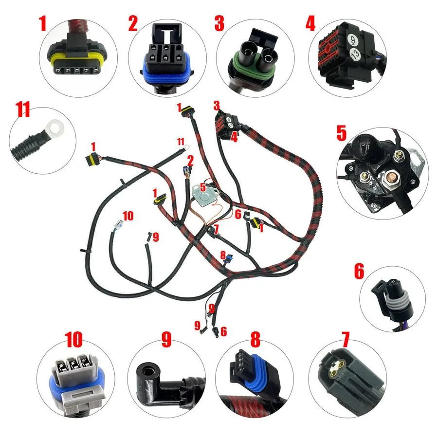 Жгут проводов Engine Wiring Harness Assy для 94-96 Ford F250 F350 F-SuperDuty 7.